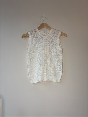 Doen Cream Lace Knit Shell Tank